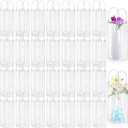 LEIFIDE 50pcs Clear Plastic Gift Bags with Handles PVC Reusable Transparent Totes Bags for Goodie Candy School Birthday Party(3.9 x 9.8 x 3.9 Inch)