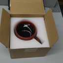 Ceramic Coffee Mugs, 16oz, Large Capacity, Wide Bottom, Transmutation Glaze Craft, Handmade Pottery Mug, Tea Cups with Handle for Office/Home, Dishwasher and Microwave Safe (Black Red)