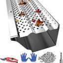 PPOLB Gutter Guards 5 Inch, Aluminum Leaf Filter Rain Gutter Covers with Screws Included, 8 PCS 28FT DIY Gutter Protection System, Heavy Duty, Fits Any Roof or Gutter Type (Mill Finish)