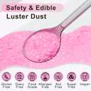 Green Edible Glitter for Cocktails Easter Luster Dust Edible Cake Glitter 15g Food Grade Drinks Shimmer Powdered for Cupcake Fondant Baking Chocolate Strawberry Candy Cookie