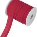 M METERXITY Double Fold Bias Tape 1 Inch 25 Yards Cotton Bias Binding Tape Bulk Double Fold Bias Tape for Sewing/Seaming Hemming/Binding//Quilting/DIY Craft [Purple Red]