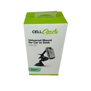 Cell Candy - Universal Cell Phone Mount for Car or Desk - Black