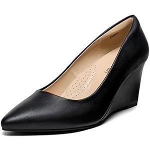 DREAM PAIRS Women's Wedges Closed Toe High Heels Dress Wedding Bride Pointed Toe Pumps Shoes Black 11 DREAM PAIRS Women's Wedges Closed Toe High Heels Dress Wedding Bride Pointed Toe Pumps Shoes Black 11