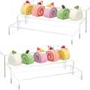 Yieach Large Clear Acrylic Risers Display Stands,6 Pcs Rectangular Display Risers for Funko Pop,Figures,Food,Showcase Collectibles Display Shelf,Retail Desktop Risers Display Stand and Decoration