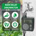 Hose Timer, Zuomeng Water Timer for Garden Hose with Dual Power System, Leak-Proof Design, Smart Irrigation Controller with Rain Delay, Auto & Manual Watering Modes for Lawn & Garden, Green