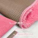 Bathroom Rugs Non Slip 24"x16", Absorbent Bath Mats Quick Dry, Shaggy Microfiber Bath Rugs, Extra Soft Plush, Machine Washable Bath Mats for Bathroom Floor, Tub and Shower, Pink