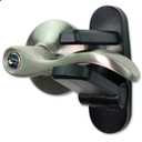 Door Lever Lock (2 Pack) Prevents Toddlers from Opening Doors. 3.25" L * 1.5" W * 4.5" H Easy One Hand Operation for Adults. Durable ABS with 3M Adhesive Backing. Simple Install, Black