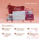 Dogs and Cats Themed Mahjong Tile Set - 160 Acrylic engraved Tiles & American Mahjong Travel Set | Unique Gift for Pet Lovers and Mahjong Enthusiasts | Novelty Animal Themed Game for Family (Red Kit)