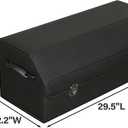 Leather Storage Box Car Trunk Organizer for Trunk SUV Sedan, Leather Foldable Storage Box with Lid (Black 29.5" L*12.2" W*11.8" H)