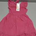 LQSZ Girls Summer Tie Back Dress Ruffle Sleeve A-Line for Beach Brithday Dance Party Size 110