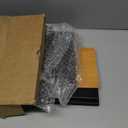 Stylstoreazy Bread Box for Kitchen Countertop, Double Layer Large Capacity Bamboo Bread Storage Container with Acrylic Wavy Door Panel for Kitchen Counter, Cabinet, Pantry(Black)