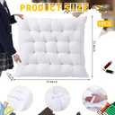 Threehoney Extra Large Plush Tufted College Headboard Dorm Bed Headboard Pillow 39.4 x 35.4 x 3.2 Inches Support Reading Backrest Back Freshman College Dorm Room Supplies (White)