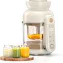 Auto Baby Food Maker, Glass Baby Food Mill, Baby Blender & Steamer and Puree Maker with Auto Cooking, Easy Cleaning, Touch Screen, Dishwasher Safe(12oz)