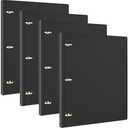 INFUN 1 Inch Telescoping 3 Ring Binder- 2 PCS-Black, Portable Plastic Binder with Telescoping Spine, 3 Ring Binders with Foldable Front Cover Holds 8.5" x 11" Paper for School,Office and Homes