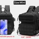 9L Mini Backpack for Men and Women, Small Backpack for Gym Hiking Travel Sports Running (Black)