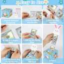 4 x Easter Money Box for Cash Gift Pull - Surprise Gift Box for Kids Boys Girls - DIY Money Pull Box with 100Pcs Transparent Bags - Easter Money Gift Ideas for Women Men - Blue