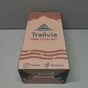 Trailvia Comfortable Footbed Sandals for Men & Women  Adjustable Buckle & Arch Support, Waterproof Summer Slides for Outdoor, Beach & Everyday Adventures (Black, M)