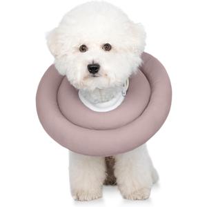 Comfortable Adjustable Soft Dog Cone Alternative After Surgery - Elizabethan Donut Collar for Cats, Medium & Small Dogs - Different Sizes (S(Neck Girth:3.1-9.4" Height:5.0-6.4"), PINK)