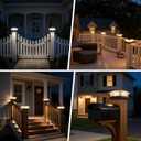 4x4 Solar Post Cap Lights 12 Pack, 4 Modes Outdoor Post Lights Solar Powered Dusk to Dawn Outdoor Post Light Solar Light for 4x4 3.5x3.5 Fence Post Mailbox Post