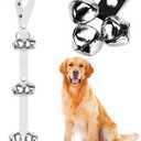 BLUETREE Dog Doorbells Premium Quality Training Potty Great Dog Bells Adjustable Door Bell Dog Bells for Potty Training Your Puppy The Easy Way - 7 Extra Large Loud 1.4 DoorBells (05-Light Grey)