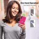 Fiyart Designed for iPhone 16 Plus Case Cute Flowers with Strap Soft TPU Phone Cover Plustective Camera Lens Plustection for Women Men Floral Bumper with Stand 6.7"-Rose Red