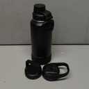 CIVAGO 32 oz Insulated Water Bottle With Straw, Stainless Steel Sports Water Cup Flask with 3 Lids (Straw, Spout and Handle Lid), Wide Mouth Travel Thermal Mug, Black