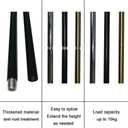 Matte Black M12 Threaded Extension Rod for Pendant Light, Island Lighting, Chandeliers,lighting fixture downrods & stems,12 Inches 13.5mm OD (0.531) x 300mm L (11.81)