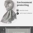 Scarfs for Women Pashmina Shawls and Wraps for Evening Dress Bridesmaid Wedding Bridal Winter Warm Long Large Scarves (Gray)