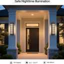 MVBT 23.6" Outdoor Wall Sconce, AC100-240V Hard Wired Outdoor Wall Lights Waterproof, Modern Front Porch Light, 3000K Exterior Lighting Fixture, Wall Light Fixture for House Exterior Patio Outside, Black Gray