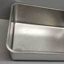 Kirecoo Stainless Steel Cat Litter Box XXL- Metal High Sided Cat Pan, Large Stainless Steel Box, Indoor Litter Tray, Non Stick, No Smell, Easy to Clean, Pet Toilet Supplies for Kitten, Kitty, Rabbit
