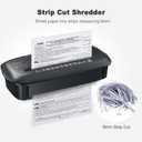 Bonsaii Paper Shredder for Home Use, 8-Sheet StripCut Home Office Shredder, CD/Credit Card Shredder Machine with Overheat Protection, 3.4 Gallons Wastebasket, Black