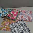 INDIANHANDICRAFTS 10 Pc Mix Lot Hand Block Print Napkin, 100% Cotton, 16x16 Inch, Multicolor Floral, Square, Napkin