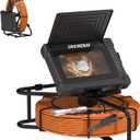 Sewer Camera 100ft 7" Pipe Drain Inspection Camera DVR Borescope Waterproof IP68 18mm Endoscope HD 1000TVL Included 32GB Card for Home Wall Duct Drain Pipe