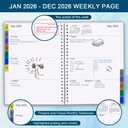 2026 Planner - Planner 2026 for January 2026 - December 2026, Weekly And Monthly Planner with 12 Tabs, 6.4" x 8.5", Blue