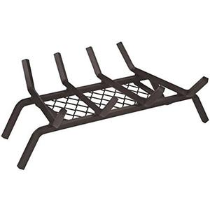 Rocky Mountain Goods Fireplace Grate with Ember Retainer - 1/2 Heavy Duty Cast Iron -Heat Treated for Hottest Fires - Retainer for Cleaner More efficient fire - Weld has (18")