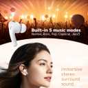 Bucephalus Wireless Earbuds, Bluetooth 5.4 Ear Buds with Smart Touchscreen Case & Noise Cancelling, 48H Playtime, Bass Stereo Sound, Compatible with iPhone/Android, Pad - Pearl White
