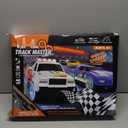 Slot Car Race Track Sets with 4 Slot Cars, Electric Race Car Track Include Slope Circular Overpass Track, Dual Racing Game Featuring Flash Bridge and Pendulum, Gifts Toys for Boys Kids Age 6 7 8-12