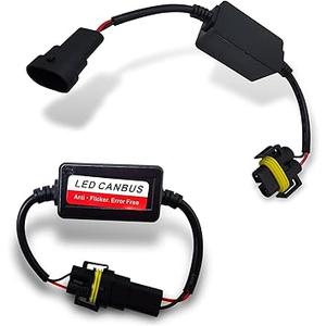 2 PCS H11 H8 H9 LED Warning Error Decoder, LED Anti Flicker Harness Canceller Decoder, Universal Radio Audio Canbus Error Free Filter, for Most Cars and Modification Repair Parts (Black)