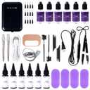 V light hair extensions kit, Professional Hair Extensions Installation Kit, V light machine*1, V light hair removal tool*1 v light glue*6, glue remover *6. (black machine set)