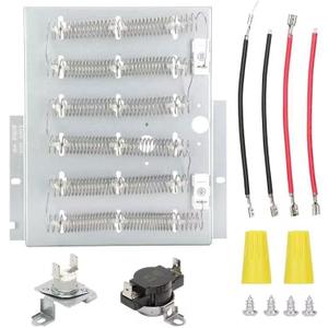 964p3 61927 Dryer Heating Element, Replaces Part Number 964p3 61927 D510329p 61195, Fits Models ADE3SRGS173TW01 ADE3LRGS171TW01 ADE30RGS171TW01, Dryer Heating Element Include Thermal Fuse