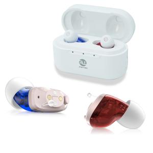 Rechargeable Hearing Aids for Seniors  16-Channel Noise Cancelling, In-Ear Digital Hearing Amplifiers with Charging Case, Comfortable Fit  No Hearing Test Needed (Pair)