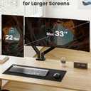 ErGear Dual Monitor Stand up to 33 inches Screen, Load-Bearing Max 22 lbs Each Arm, Adjustable Dual Monitor Mount, Sturdy Steel vesa Monitor Mount with Stable VESA 75x75 100x100mm