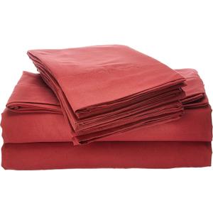 King Size Bed Sheets - 6 Piece 1500 Supreme Collection Fine Brushed Microfiber Deep Pocket King Sheet Set Bedding - 2 Extra Pillow Cases, Great Value, King, Burgundy