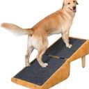 3-in-1 Dog Ramp 18.9"17.7"18.9" with Storage Pet Stairs for Senior & Injured Dogs & Cats, Hidden Storage Footstool, Ottoman Anti-Slip, Supports 220 lbs for Beds & Sofas