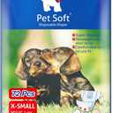 Pet Soft Dog Diapers Female - Disposable Puppy Diapers, Cat Diaper 72pcs XSmall
