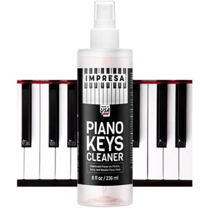 8 oz Piano Key Cleaner Spray to Preserve Plastic, Ivory, & Wooden Keys - Piano Keyboard Cleaning Solution Kit