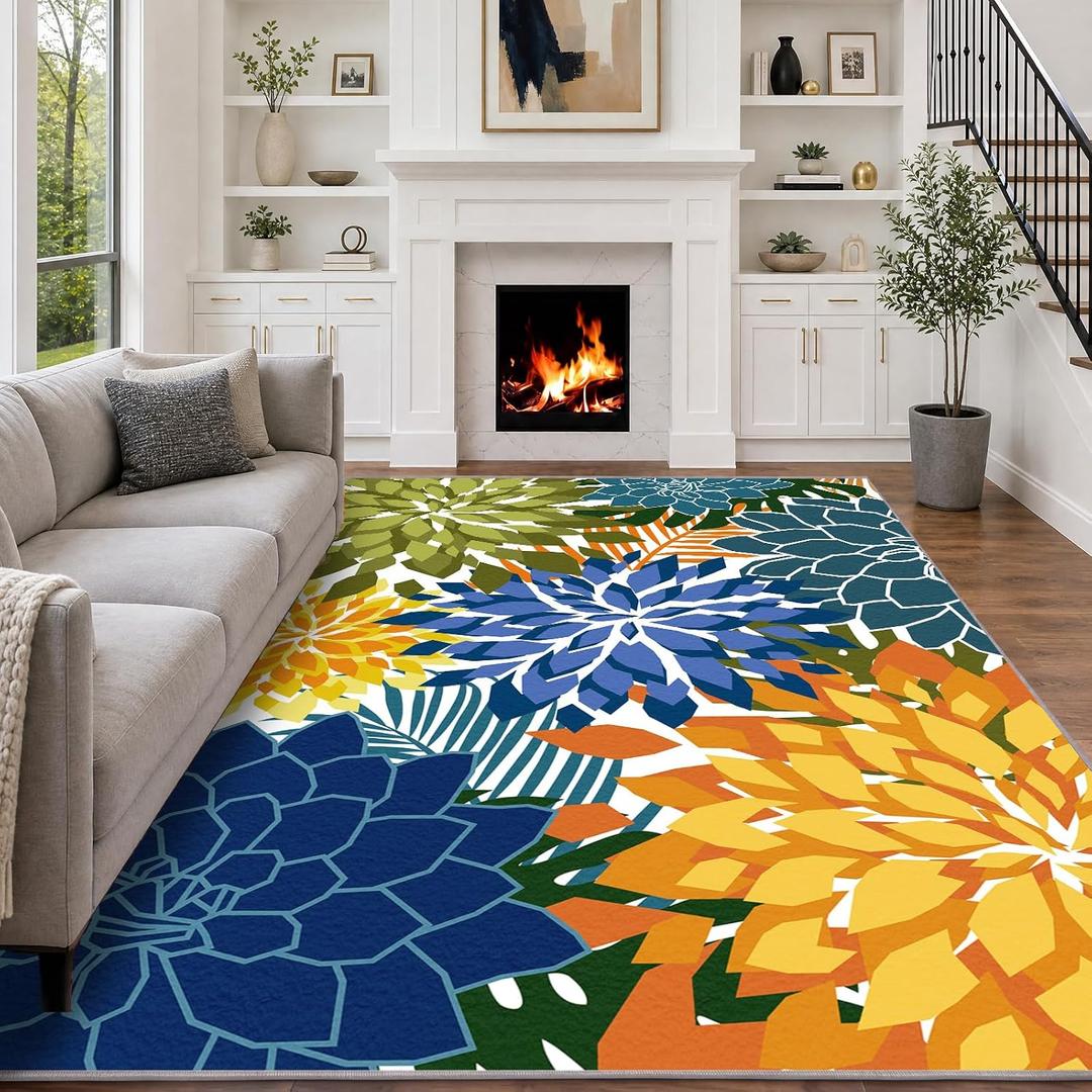 ZonLi 8x10 Area Rug for Living Room, Washable Rugs for Bedroom