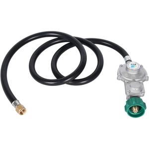 GasSaf 5FT Two Stage Propane Regulator with Hose for Dual Fuel Generator, RV Appliance,Gas Stove and More