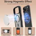 SunStory Compatible with iPhone 17 Pro Case with HD Screen Protector, [Compatible with MagSafe] Cute Wave Translucent Matte Phone Case for iPhone 17 Pro (Black)