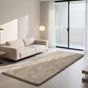 Soft Runner Rugs for Bedroom, Beige 2x6 Area Rugs Fluffy Rug Shaggy Area Rug Carpet, Bedside Rug for Living Room Bedroom Kids Room Home Decor 100"x 24"